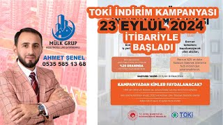 TOKİ İNDİRİM KAMPANYASI 23 EYLÜL 2024 İTİBARI İLE BAŞLADI toki kayaşehiremlak kiralik satılık [upl. by Nirre]