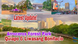 Walk Tour at Arroceros Urban Forest Park Quiapo amp Liwasang Bonifacio  Manila [upl. by Olympium863]