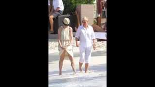 Ellen and Portia Romantic Beach Stroll in St Barts 2012 [upl. by Rodger]