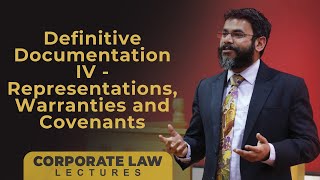 Definitive Documentation IV  Representations Warranties and Covenants [upl. by Saqaw669]