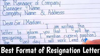 Resignation Letter  Sample of Resignation Letter [upl. by Yllas179]