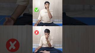 Nadi Shodhan Pranayama Anulom Vilom in the right amp wrong way ytshorts shorts yoga [upl. by Nivrad]