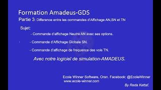 Formation Amadeus Cours Amadeus Les Disponibilités AN SN et TN By Reda KETTAF [upl. by Ayel824]