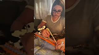 Another loom knit baby blanket loom loomknit shorts youtube diy knitting loomknitting [upl. by Afihtan]