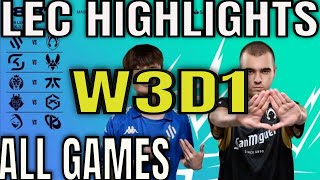 LEC Highlights Week 3 Day 1 ALL GAMES  LEC Winter W3D1 [upl. by Cavanagh]