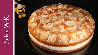 Zuckerkuchen  Butterkuchen  Cremevariante quotBienenstichquot [upl. by Gnod]