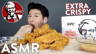 ASMR KFC Extra Crispy Chicken Tenders No Talking CRUNCHY Eating Sounds [upl. by Aracot]