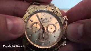 Rolex Replica Daytona Oyster Perpetual quot18k goldquot superlative chronograph officially certified [upl. by Edge]