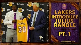 Lakers Introduce Julius Randle PT1  On Kobe quotIve Been Warnedquot [upl. by Nanreit473]