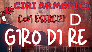 GIRO DI RE MAGGIORE  CON ESERCIZI RITMICI  D MAJOR  DDur [upl. by Arst]