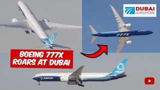 Boeing 777x Soars to New Heights with Spectacular Showcase at Dubai Airshow [upl. by Keemahs702]