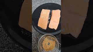 Marinating salmon fish shortsshortsfired [upl. by Chang]