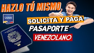 🔴Cómo SOLICITAR y PAGAR PASAPORTE VENEZOLANO en SAIME✈️ PAGANDO con BDV [upl. by Nnairak]