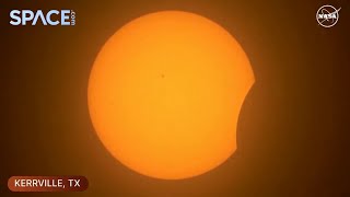 2024 solar eclipse begins over Texas  See the first timelapse [upl. by Nohsauq764]