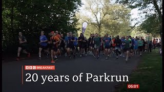 Park Run celebrates 20th anniversary UKGlobal 5Oct2024 [upl. by Noah]