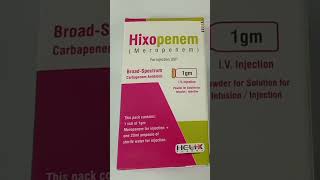 Hixopenem Inj Uses in Urdu Hixopenem 1g Injection Uses Meropenem Injection [upl. by Aarika]