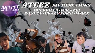 ATEEZ MV Reactions Guerrilla Halazia BOUNCY Crazy Form Work  BeLoved of the Month [upl. by Charity]