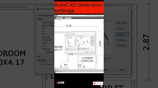 AutoCAD dimension settings shorts shortsfeed youtubeshorts shortvideo viralvideo autocad [upl. by Irehs]