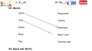 Grade 3 English paper  Unit 3 My School Part 1 [upl. by Nerok]