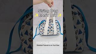 DIY Easy Drawstring Bag 💙 [upl. by Nihahs25]