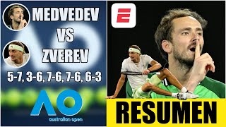 REMONTADA ÉPICA de Medvedev Vence a Zverev en 5 sets y va a la FINAL vs Sinner  Australian Open [upl. by Machos]