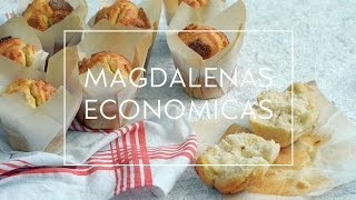 COMO HACER MAGDALENAS FÁCILES Y ECONÓMICAS  Las María Cocinillas [upl. by Vanderhoek]