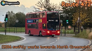 12306 works on London bus Route 472  Alexander Dennis Enviro400H  Stagecoach London [upl. by Anerual]