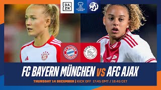 Bayern Munich vs Ajax  UEFA Womens Champions League 202324 Matchday 3 Full Match [upl. by Alim]