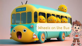 The Wheels on the Bus  New Fun Nursery Rhyme for Kids  Sing Along amp Learn [upl. by Hailee648]