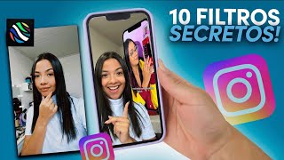 Os melhores 10 FILTROS ESCONDIDOS DO INSTAGRAM STORIES 2023 [upl. by Dowlen]