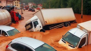 Inundatii Galati  Romania hits by Flash Floods after heavy rain storm [upl. by Rosamond]