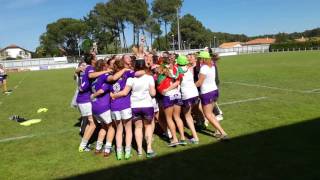 Les filles de lAS Bayonne célèbrent leur victoire  demifinale  Elite 2  23 avril 2017 [upl. by Evadnee]