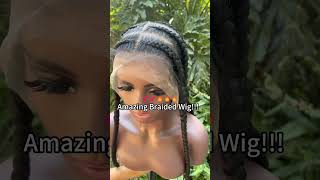 36 inches Cornrow Braided Wigs for Black Women synthetic lace front wig braiding hair [upl. by Howland]