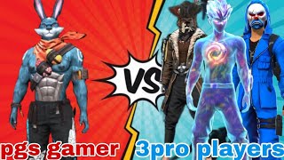 pgs gamer vs 3pro players 😱😈  freefire video suggestion suggested viralvideos totalgaming [upl. by Oeak]