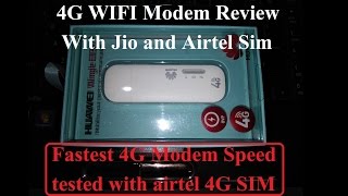 4G WIFI modem huawei wingle E8372 review with jio and airtel 4g speed [upl. by Moseley]