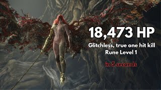 Malenia Goddess of Rot  True ONESHOT at Level 1  Elden Ring [upl. by Elson801]