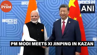 PM Modi Chinese President Xi Jinping hold bilateral meeting in Kazan Russia [upl. by Eirallih]