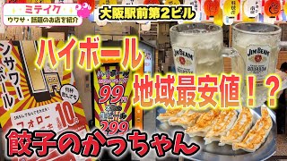 【大阪駅前第2ビル】ハイボール地域最安値⁉️【餃子のかっちゃん】平日昼間から賑わう人気店 [upl. by Cicily]