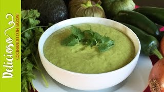 Salsa Verde Taquera con Aguacate  Avocado Taco Sauce [upl. by Yasmin485]