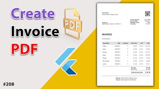 Flutter Tutorial  Create Invoice PDF Document [upl. by Notgnihsaw594]