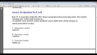 Research Methodology PET EXAM QUESTION PAPER 20062022 SRTMUN ANALYSIS BY Dr ASHOK GINGINE [upl. by Euqirat153]