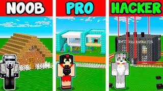 MINECRAFT CASA NOOB vs PRO vs HACKER 😱🏠 RETO DE LA BASE de ACENIX INVICTOR y ELMAYO97 🔥 [upl. by Ahoufe]