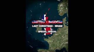 Popular Christmas Songs From Different Countries christmas viral fyp mapping xmas shorts [upl. by Yrellam920]