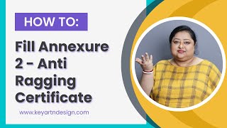 How to fill annexure 2 Anti Ragging certificate [upl. by Morey]