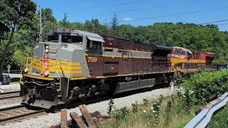 Heritage Unit amp Kansas City Southern CP 236  7019 amp KCS 4819 In Campbellville Ontario [upl. by Adaner]