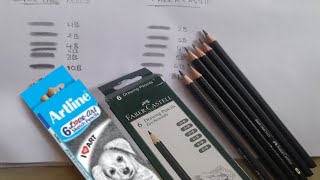 Best and cheap pencils for beginners  Faber castell vs Artline pencils [upl. by Nayllij]