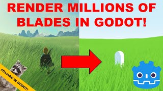 How to Render MILLIONS of Blades of Grass Efficiently in Godot godot 3X [upl. by Graeme925]