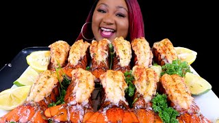 11 LOBSTER TAILS MUKBANG  SEAFOOD BOIL MUKBANG [upl. by Yerdna]