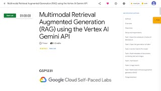 Qwiklabs  Multimodal Retrieval Augmented Generation RAG using the Vertex AI Gemini API GSP1231 [upl. by Margaux98]