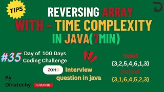 How to Reversing an Array in Java  தமிழ்  Dynamic Programming  DinaTechy coding java [upl. by Auoy936]